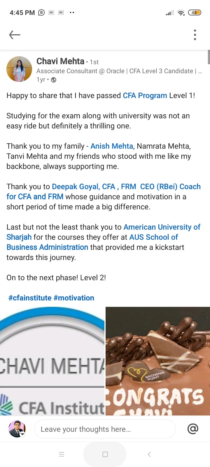 LinkedIn community shout-out