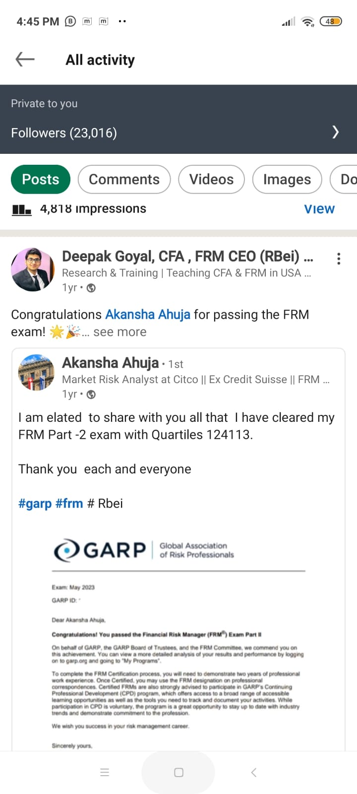 LinkedIn community shout-out