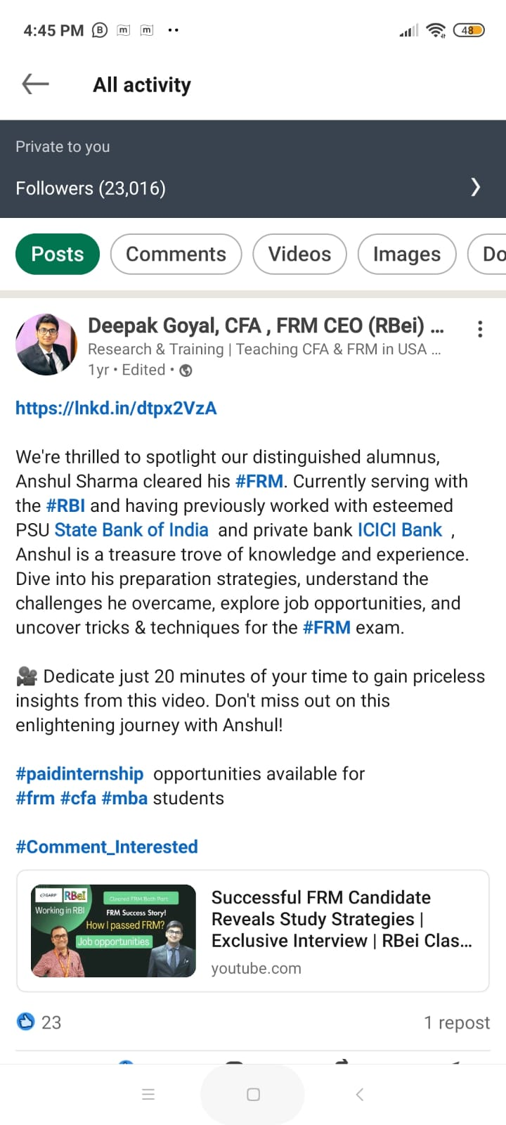 LinkedIn community shout-out