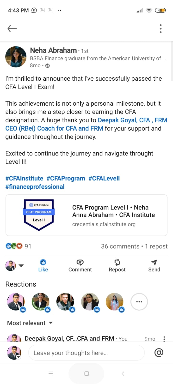 LinkedIn community shout-out