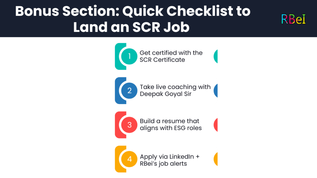 Quick Checklist to Land an SCR Job